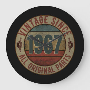 ヴィンテージ1967年以降の全オリジナル部品 ラージ壁時計