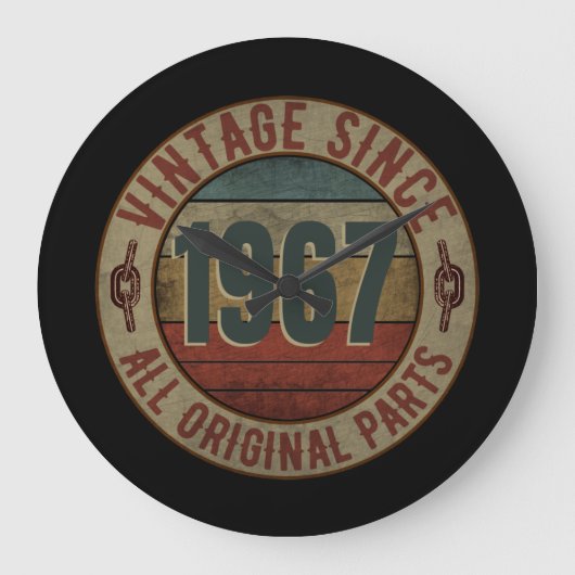 ヴィンテージ1967年以降の全オリジナル部品 ラージ壁時計 (正面)