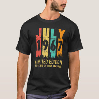 ヴィンテージ1967年7月55歳55誕生日 Tシャツ