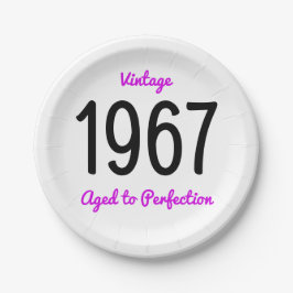 ヴィンテージ1967 完熟 50歳の誕生日パーティー ペーパープレート