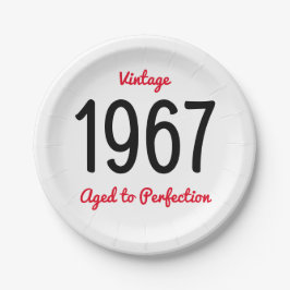 ヴィンテージ1967 50歳の誕生日パーティー ペーパープレート