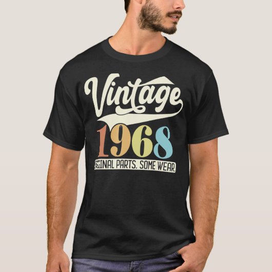 ヴィンテージ1968オリジナルパーツ一部の衣服レトロ55th B Tシャツ (正面)