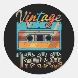 ヴィンテージ1968カセットテープレトロ55番目の誕生日55 ラウンドシール