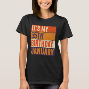 ヴィンテージ1968年1月55歳It's My 55 Bir Tシャツ