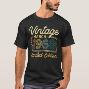 ヴィンテージ1968年3月54歳誕生日 Tシャツ