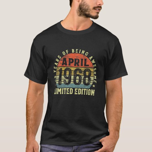 ヴィンテージ1968年4月限定版53歳Gi Tシャツ (正面)