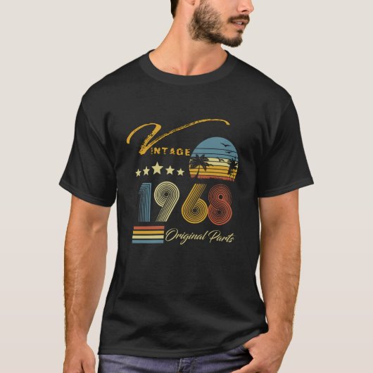 ヴィンテージ1968 55誕生日55歳レトロ Tシャツ (正面)