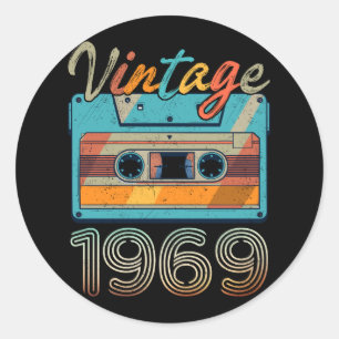 ヴィンテージ1969カセットテープレトロ54番目の誕生日54 ラウンドシール