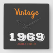 ヴィンテージ1969年限定品ギフト スクエア壁時計 (正面)