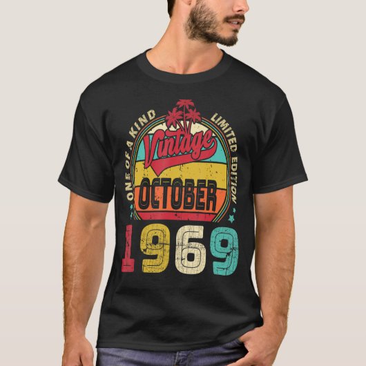 ヴィンテージ1969年10月素晴らしから第53回誕生日 Tシャツ (正面)