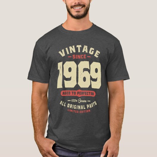 ヴィンテージ1969年54誕生日以降 Tシャツ (正面)