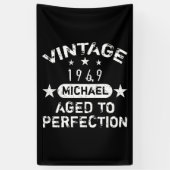 ヴィンテージ1969 パーソナライズされた グランジ 横断幕 (縦)