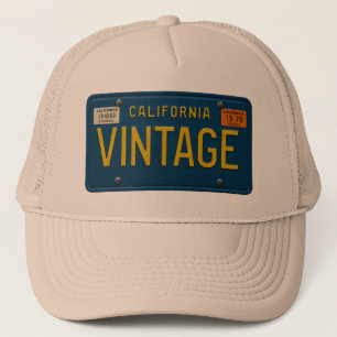 ヴィンテージ1969   レトロカリフォルニアナンバープレート サーフ キャップ
