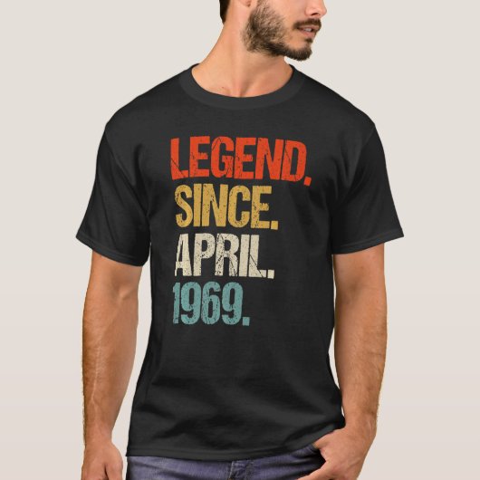 ヴィンテージ1969 54th誕生日レトロ54歳1 tシャツ (正面)