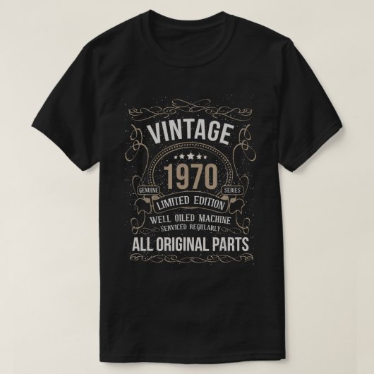 ヴィンテージ1970ヴィンテージ53番目の誕生日1970誕生日 Tシャツ (デザイン正面)