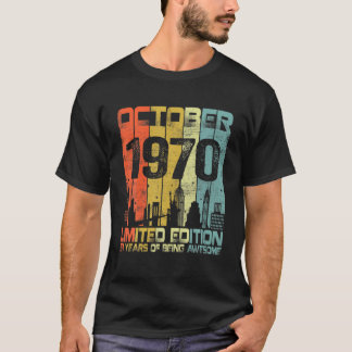 ヴィンテージ1970年おもしろい10月51日誕生日51年 Tシャツ