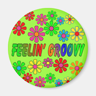 ヴィンテージ1970年の「Feelin'Groovy」ギフト マグネット