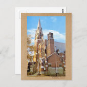 ヴィンテージ1970年代の教会写真 ポストカード (正面/裏面)