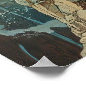 ヴィンテージ1970年代の暗いファンタジーブックカバーポスターアートP ポスター (角)