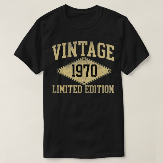 ヴィンテージ1970年誕生生誕年 Tシャツ (デザイン正面)