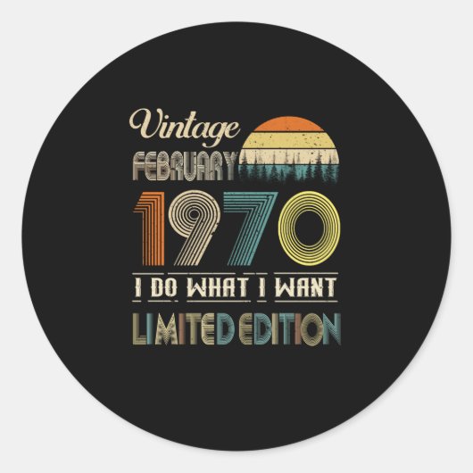 ヴィンテージ1970年2月I Do What I Want Limited ラウンドシール (正面)