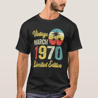 ヴィンテージ1970年3月52歳誕生日2 Tシャツ