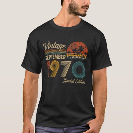 ヴィンテージ1970年9月限定版50年 Tシャツ (正面)