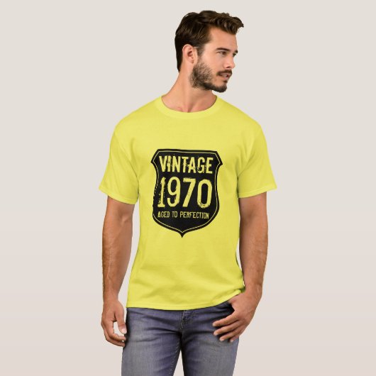 ヴィンテージ1970年Tシャツ完全版男性へ Tシャツ (正面フル)