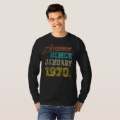 ヴィンテージ1970 素晴らし1月以来Happy My 52B Tシャツ (正面フル)