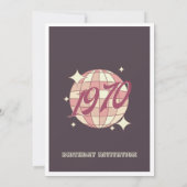 ヴィンテージ1970 54th 55th誕生日レトロ招待状 招待状 (裏面)