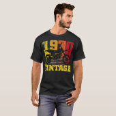 ヴィンテージ1970 Motocross Dirt Bike 50誕生日Gif Tシャツ (正面フル)