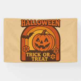 ヴィンテージ1970sトリックまたはトリートハロウィーン 横断幕