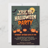 ヴィンテージ1970sハ幽霊のよく出るウスハローウィンパーティ 招待状 (正面)