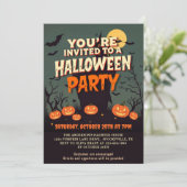 ヴィンテージ1970sハ幽霊のよく出るウスハローウィンパーティ 招待状 (スタンド正面)