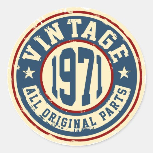 ヴィンテージ1971すべてのオリジナル部品 ラウンドシール (正面)