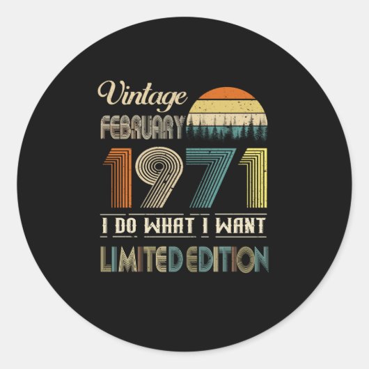 ヴィンテージ1971年2月I Do What I Want Limited ラウンドシール (正面)