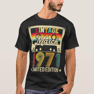 ヴィンテージ1971年3月51誕生日ギフト男性女性再 Tシャツ