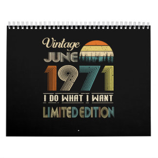 ヴィンテージ1971年6月私が欲しい限定版 カレンダー