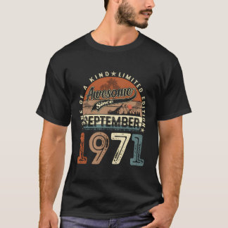 ヴィンテージ1971年9月52歳52誕生日 Tシャツ