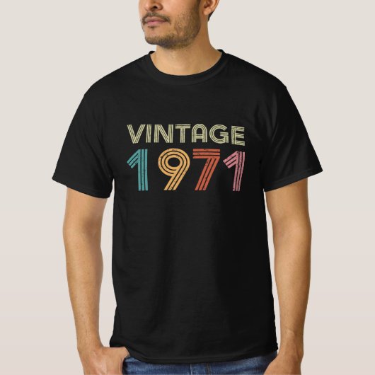 ヴィンテージ1971年Birthdate Men's Tシャツ (正面)