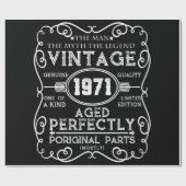 ヴィンテージ1971男の神話レジェンド50誕生日 ラッピングペーパー (フラット)