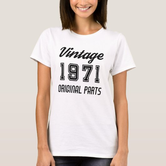 ヴィンテージ1971純正パーツ 誕生日 Tシャツ (正面)