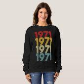 ヴィンテージ1971誕生日メンズ女性レトロ伝説 スウェットシャツ (正面フル)