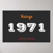 ヴィンテージ1971限定版50th誕生日ギフト ポスター (正面)