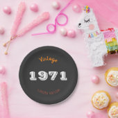 ヴィンテージ1971限定版54th誕生日ギフト ペーパープレート (パーティー)