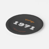 ヴィンテージ1971限定版54th誕生日ギフト ペーパープレート (アングル)