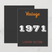ヴィンテージ1971限定版55th誕生日ギフト (正面/裏面)