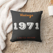 ヴィンテージ1971限定版55th誕生日ギフト クッション (ブランケット)