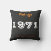 ヴィンテージ1971限定版55th誕生日ギフト クッション (裏面)