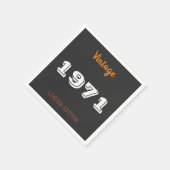 ヴィンテージ1971限定版55th誕生日ナプキンス スタンダードカクテルナプキン (角)